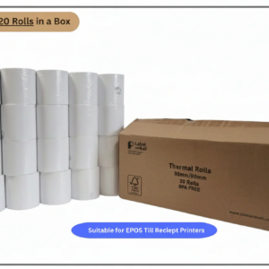 80mm x 80mm Thermal Till Rolls – 20 Pack | BPA Free | EPOS Receipt Paper